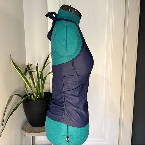 Athleta Tara Halter Tankini NWT 34D/DD Navy - Picture 4 of 14